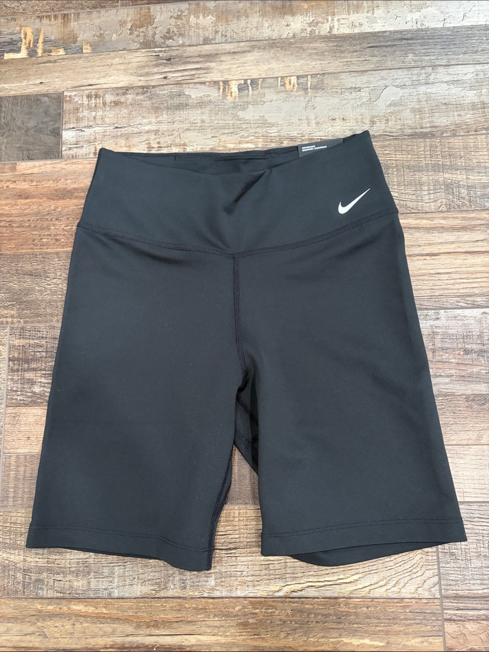Nike Black Mid-Rise Bike Shorts with Swoosh